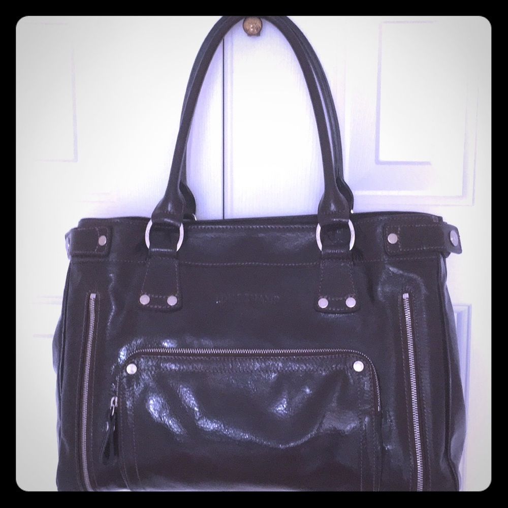 Longchamp Patent Leather Shoulder Bag